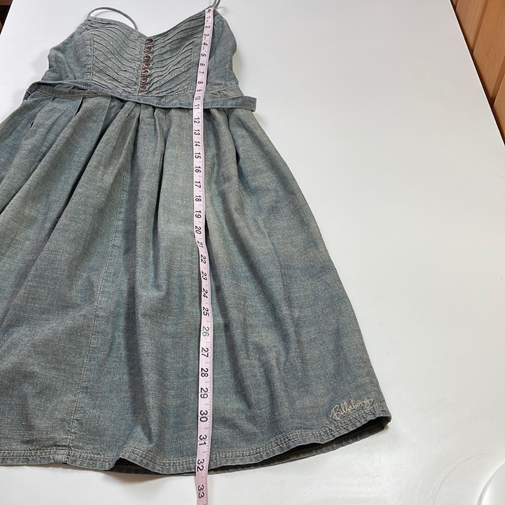 Billabong chambray summer dress with open back size S - Picture 10 of 10